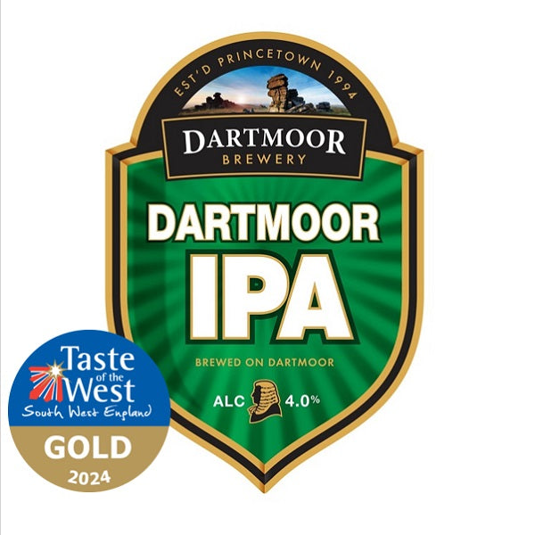 Dartmoor IPA logo and Taste of the West logo